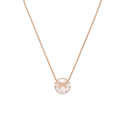 CHAUMET - LIENS - PENDANT - Rose gold pendant, small model, mother-of-pearl and diamonds - 084220