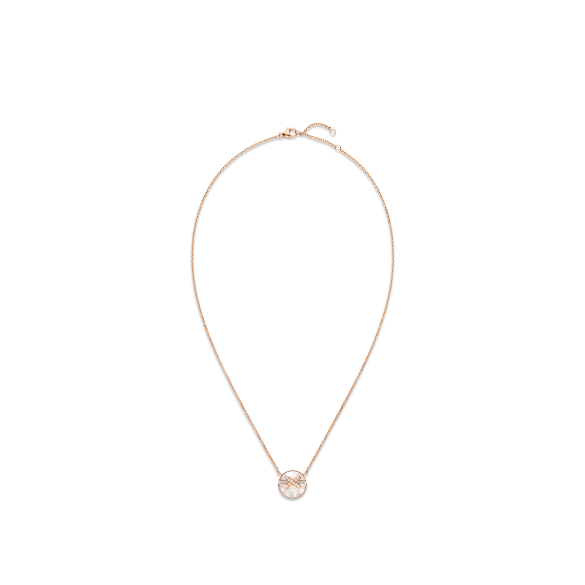 CHAUMET - LIENS - PENDANT - Rose gold pendant, small model, mother-of-pearl and diamonds - 084220