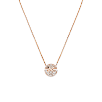 CHAUMET - LIENS - PENDANT - Rose gold pendant, small model, diamonds - 084221