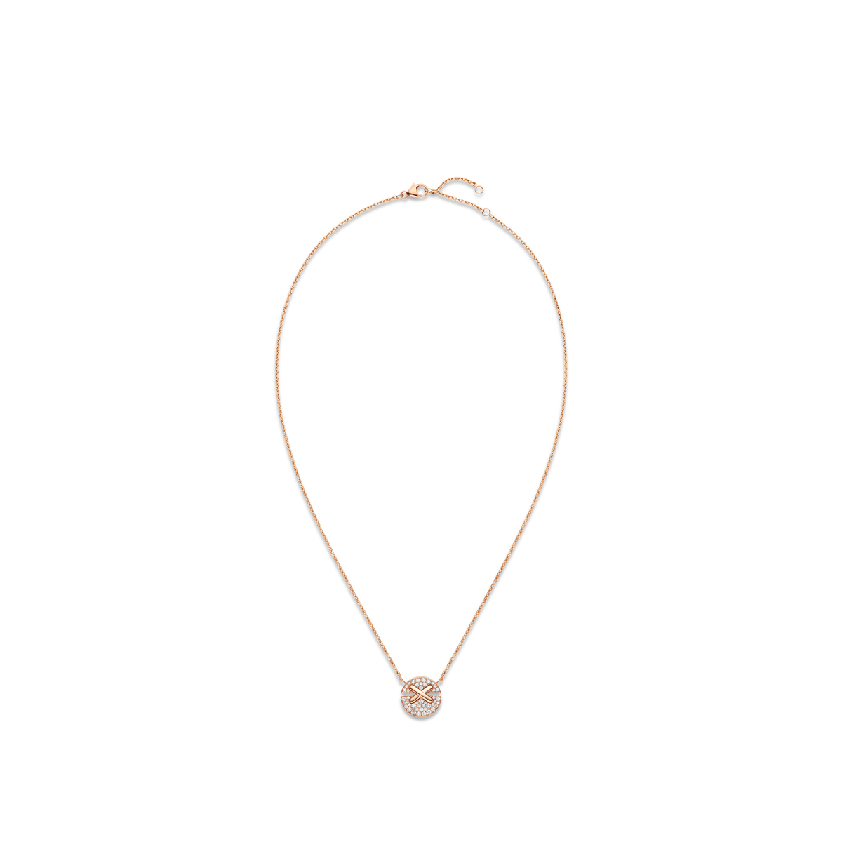 CHAUMET - LIENS - PENDANT - Rose gold pendant, small model, diamonds - 084221