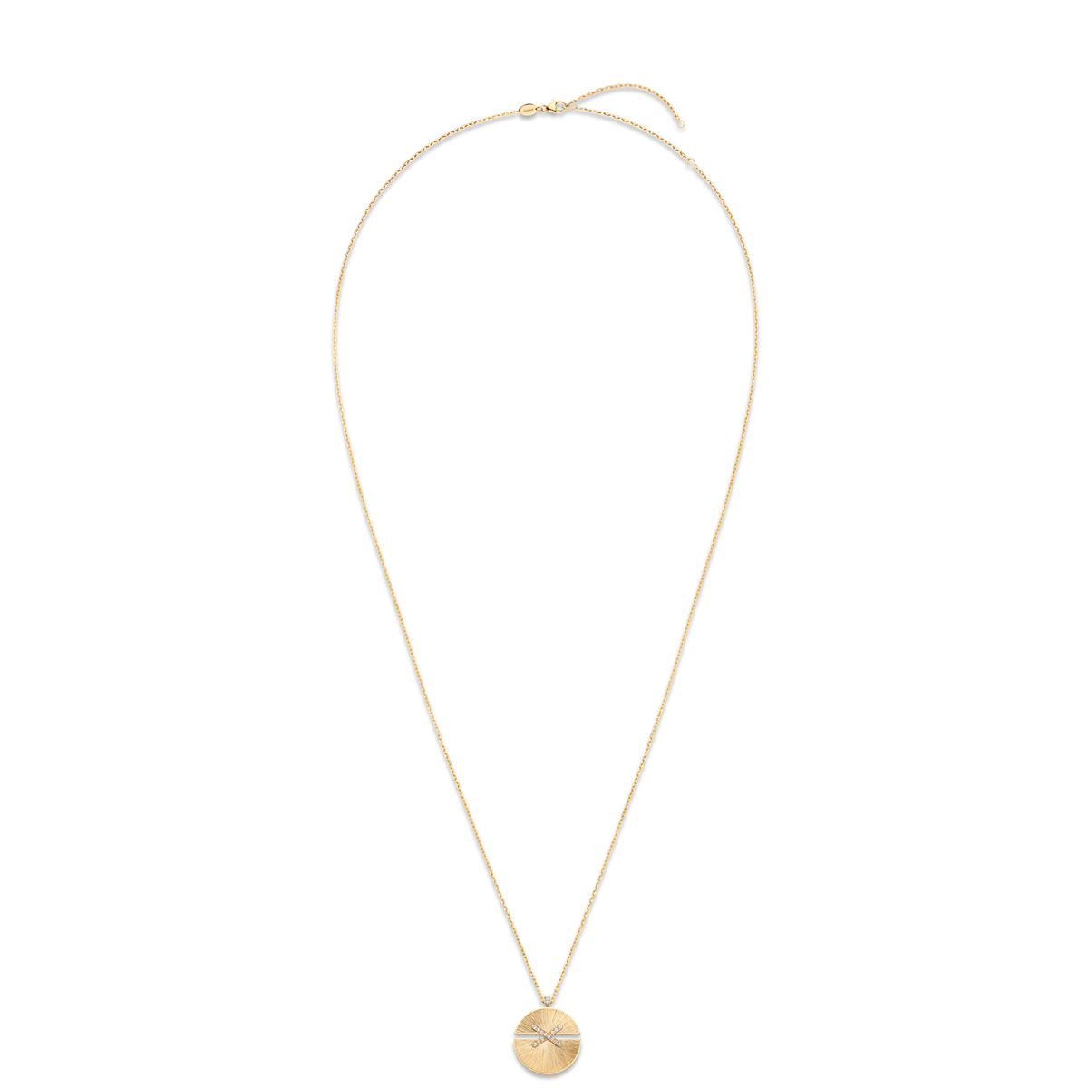 CHAUMET - Liens - 吊墜 - 18K黃金項鏈，大型，鑽石 - 084224