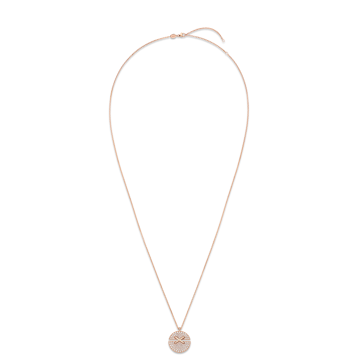 CHAUMET - LIENS - PENDENTIF - Pendentif en or rose, grand modèle, diamants - 084227