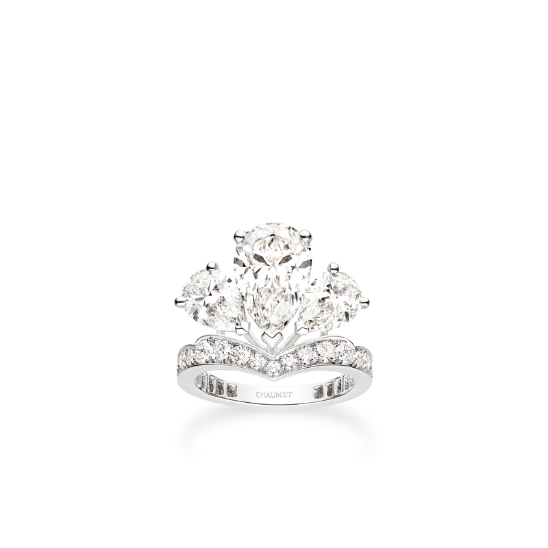 CHAUMET - JOSÉPHINE - RING - Platinum ring, 3 carat diamonds, diamonds - 084401