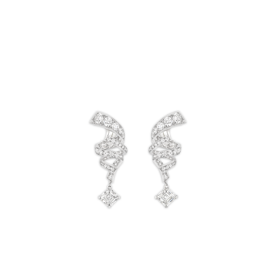 CHAUMET - TORSADE DE CHAUMET - BOUCLES D'OREILLES - Boucles d'oreilles en or blanc, diamants - 084412