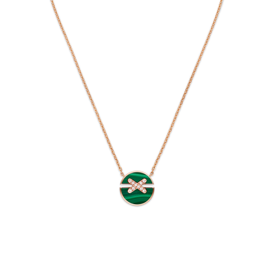 CHAUMET - LIENS - PENDANT - Rose gold pendant, small model, malachite and diamonds - 084427