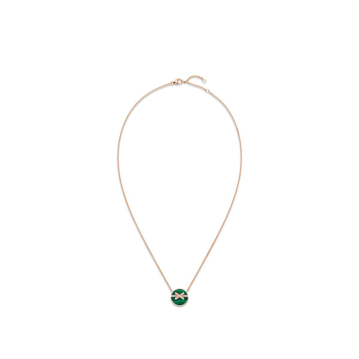 CHAUMET - LIENS - PENDANT - Rose gold pendant, small model, malachite and diamonds - 084427