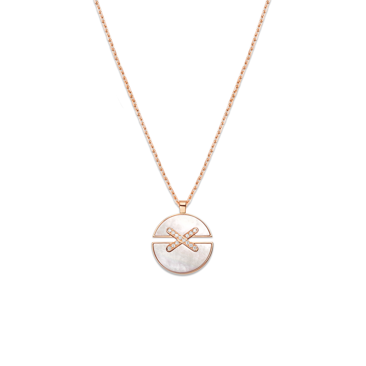 CHAUMET - リアン - ペンダント - ペンダント、ピンクゴールド、ミディアムモデル、マザーオブパール、ダイヤモンド - 084494