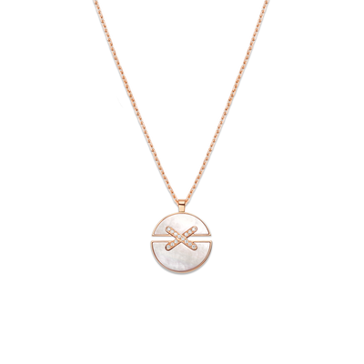 CHAUMET - リアン - ペンダント - ペンダント、ピンクゴールド、ミディアムモデル、マザーオブパール、ダイヤモンド - 084494