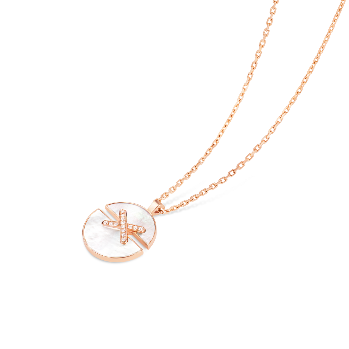 CHAUMET - リアン - ペンダント - ペンダント、ピンクゴールド、ミディアムモデル、マザーオブパール、ダイヤモンド - 084494