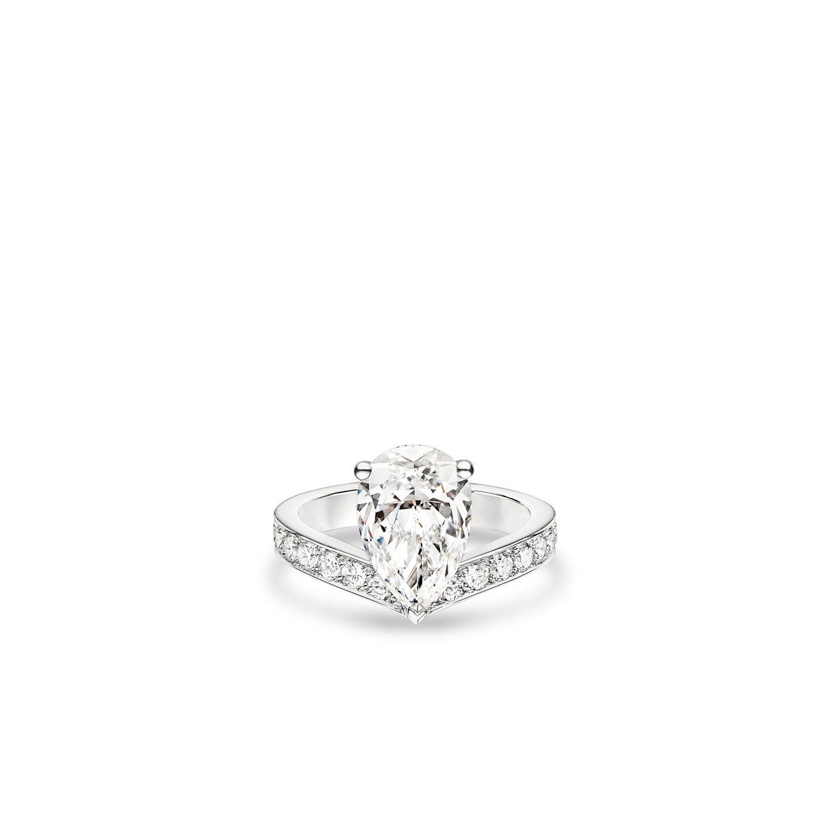 CHAUMET - JOSÉPHINE - RING - Platinum solitaire, 3 carat diamond, diamonds - 084528