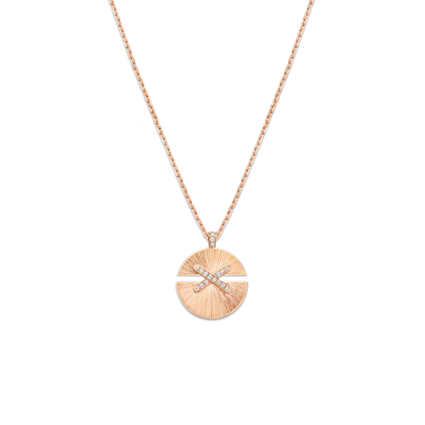 CHAUMET - Liens缘系·一生 - 项链 - 玫瑰金吊坠，中号，钻石