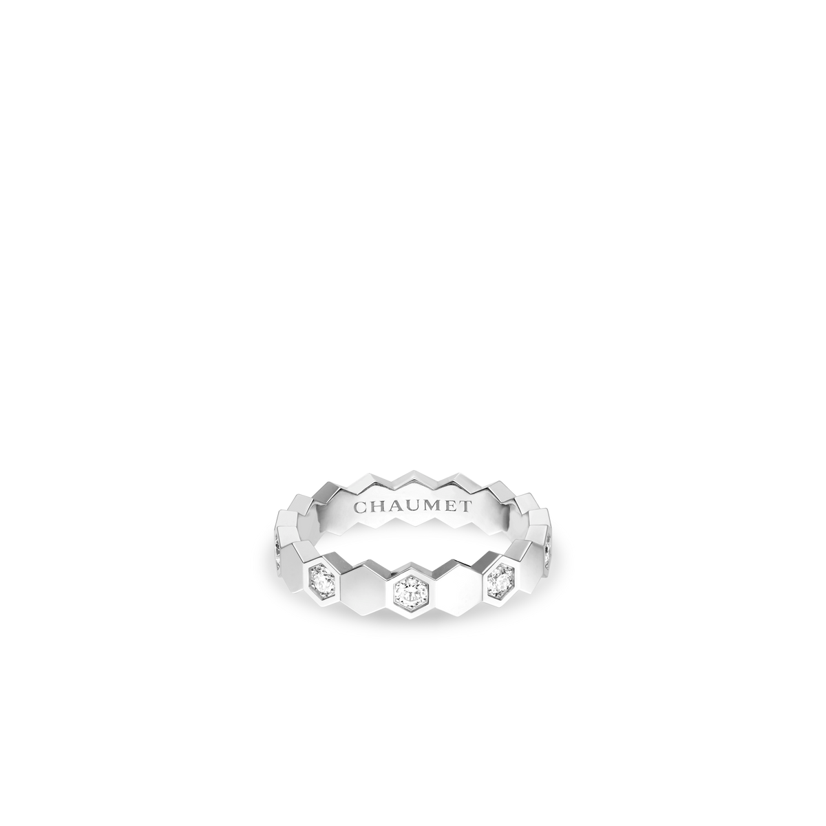 CHAUMET - Bee de Chaumet蜂格 - 戒指 - 白金戒指4毫米，钻石 - 084676