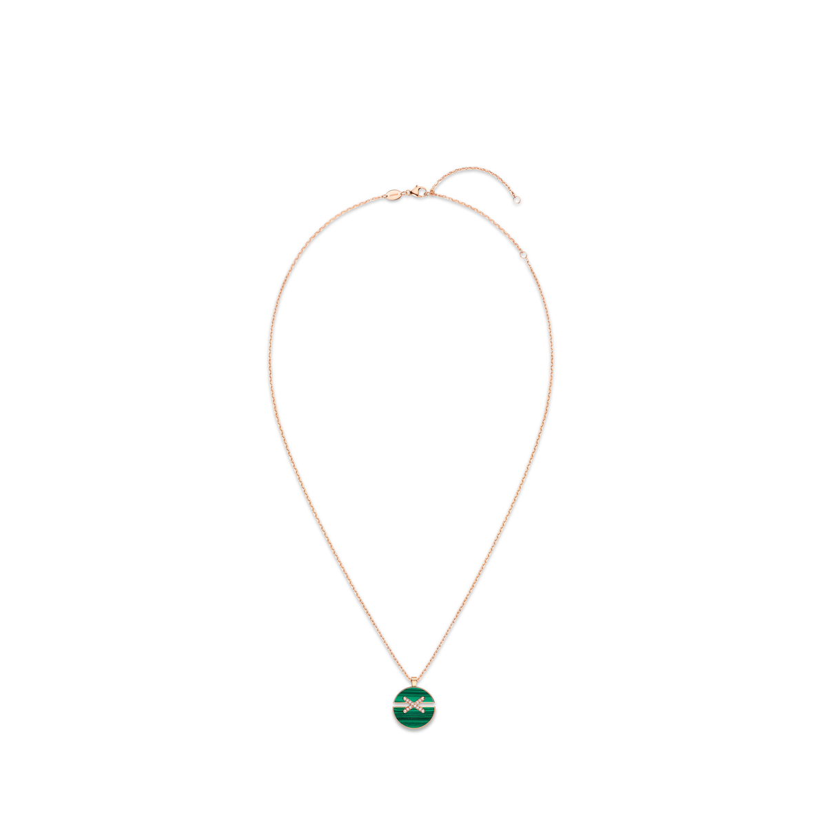 CHAUMET - LIENS - PENDENTIF - Pendentif en or rose, moyen modèle, malachite et diamants - 084682