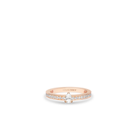 Bague en or rose, diamants