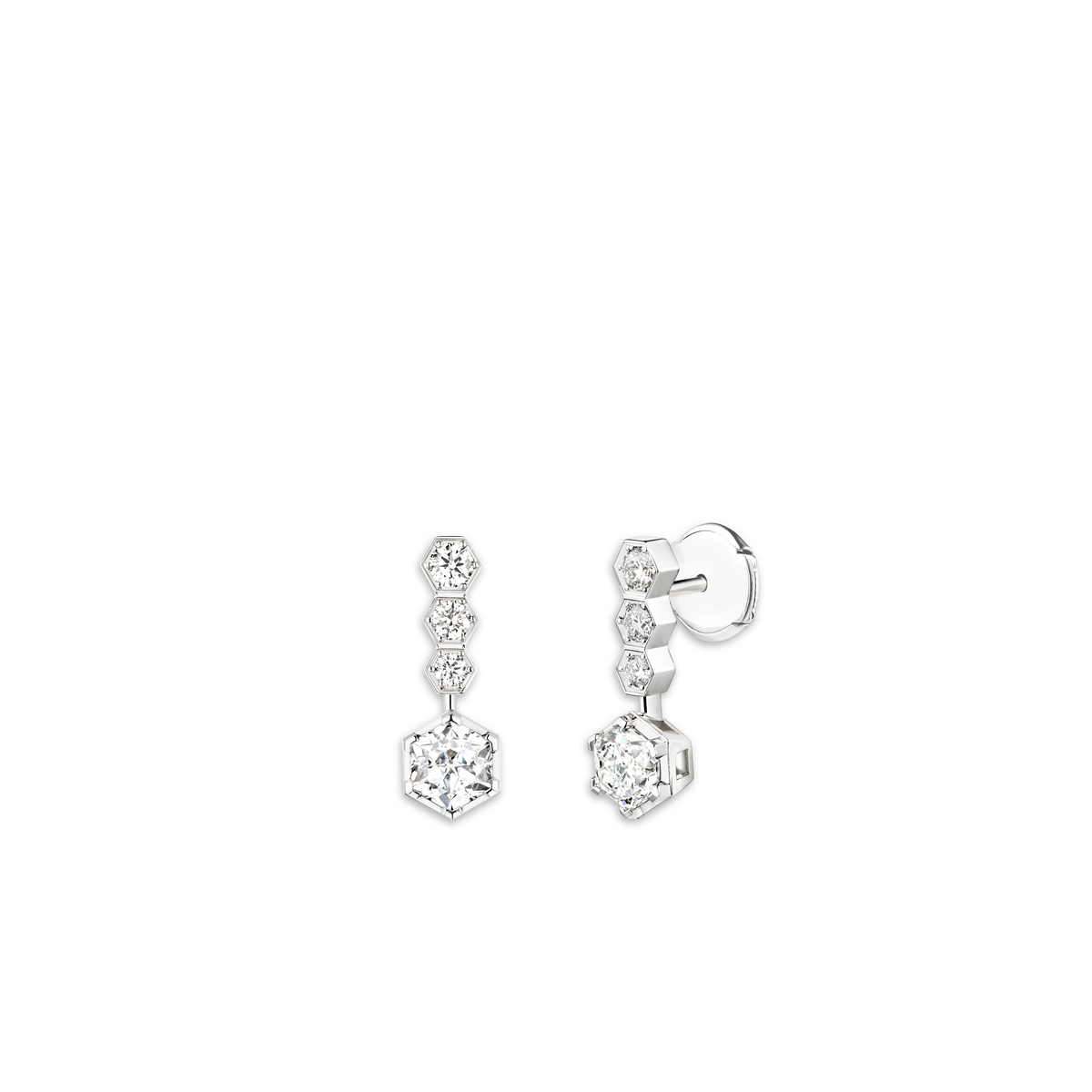 CHAUMET - BEE DE CHAUMET - EARRINGS - White gold earrings, 0.50 carat diamonds, diamonds - 084774