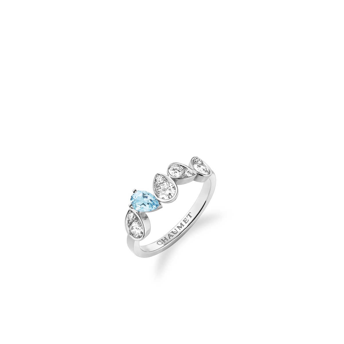 CHAUMET - JOSÉPHINE - RING - White gold ring, aquamarine and diamonds - 084961