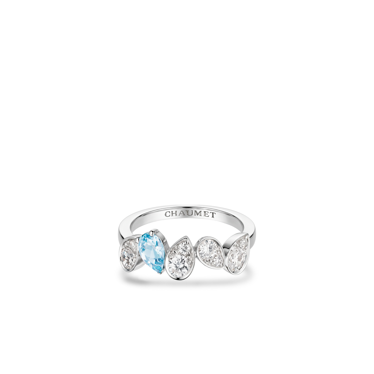 CHAUMET - JOSÉPHINE - RING - White gold ring, aquamarine and diamonds - 084961