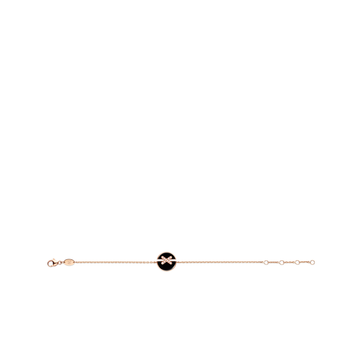 CHAUMET - LIENS - BRACELET - Rose gold bracelet, onyx and diamonds - 084999