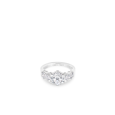 CHAUMET - BEE DE CHAUMET - RING - White gold solitaire, 2 carat diamond, diamonds - 085002