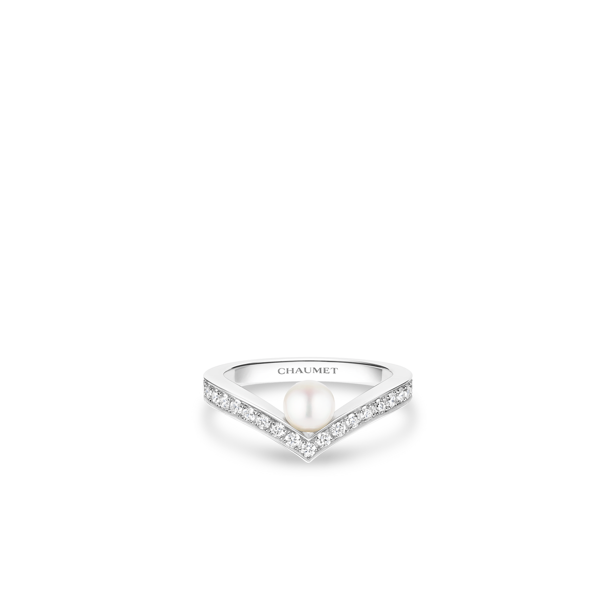 CHAUMET - Joséphine约瑟芬 - 戒指 - 白金戒指，珍珠和钻石 - 085041