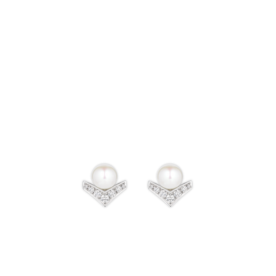 CHAUMET - JOSÉPHINE - EARRINGS - White gold earrings, pearls and diamonds - 085046