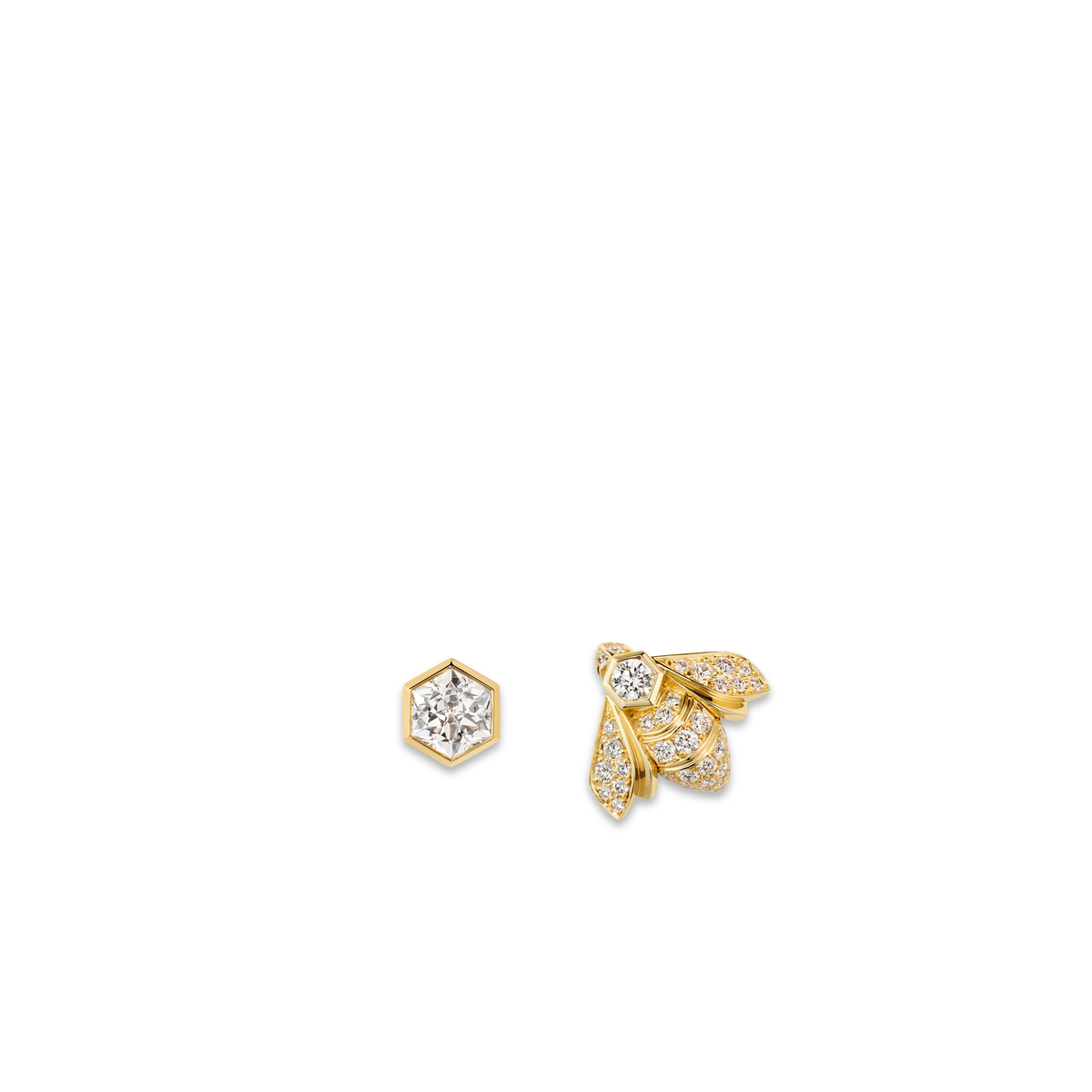 CHAUMET - BEE DE CHAUMET - EARRINGS - Yellow gold earrings, diamonds - 085066