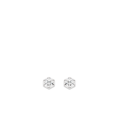 CHAUMET - BEE DE CHAUMET - EARRINGS - White gold stud earrings, 0.50 carat diamonds - 085087