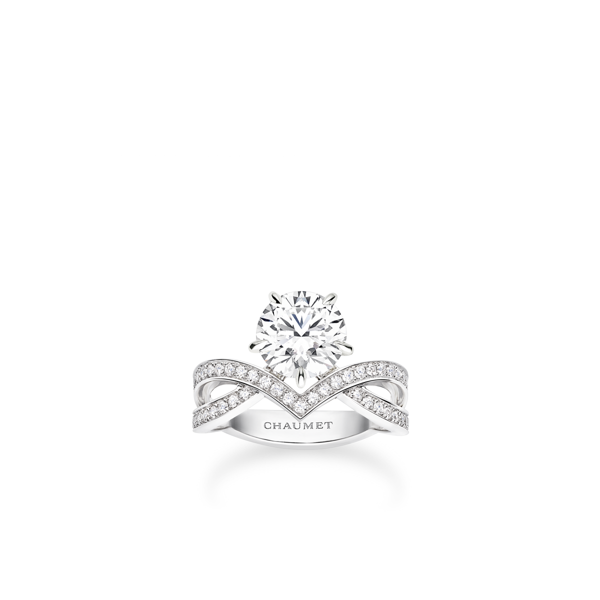 CHAUMET - JOSÉPHINE - BAGUE - Solitaire en platine, diamant 2 carats, diamants - 085110