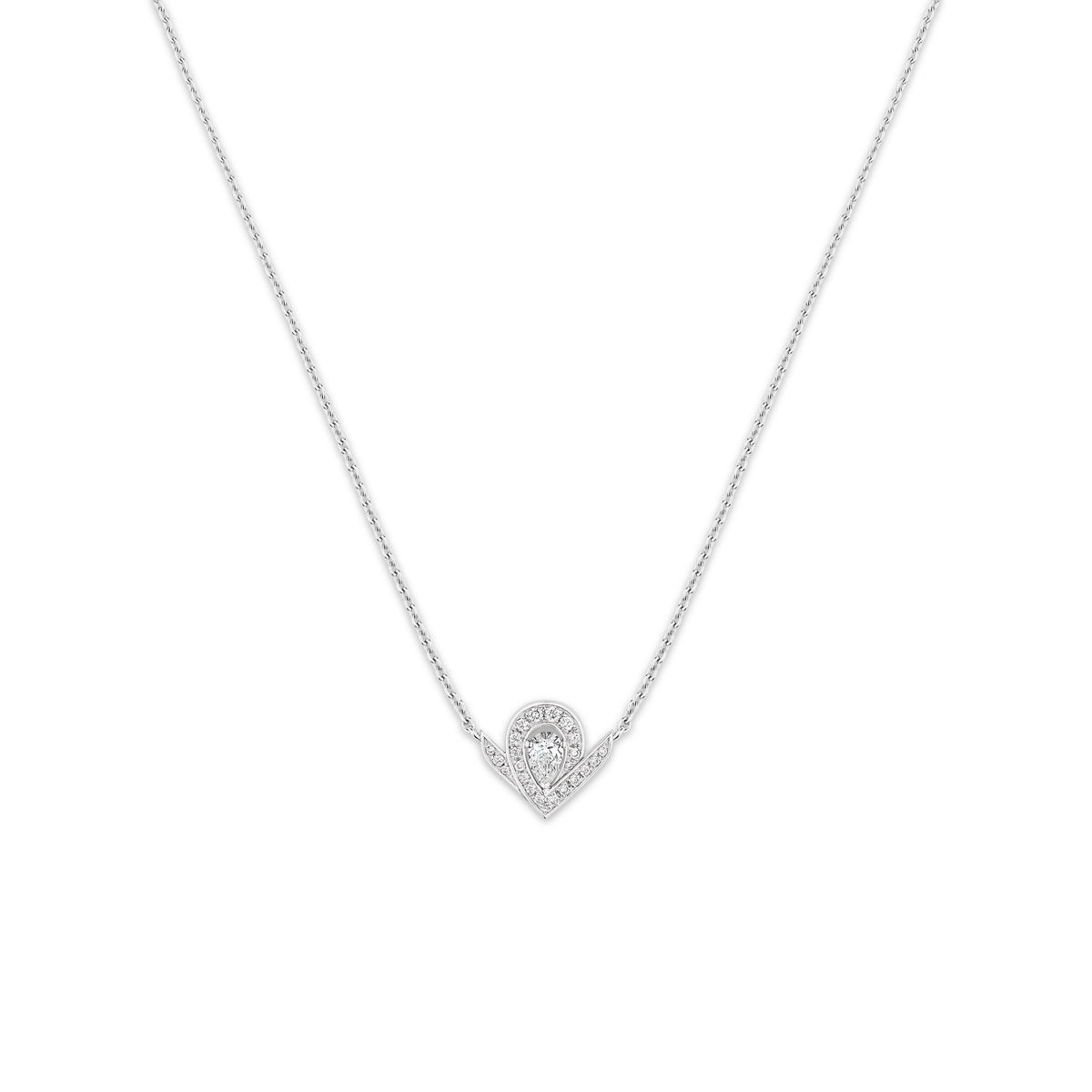 CHAUMET - Joséphine约瑟芬 - 项链 - 白金吊坠，钻石 - 085143
