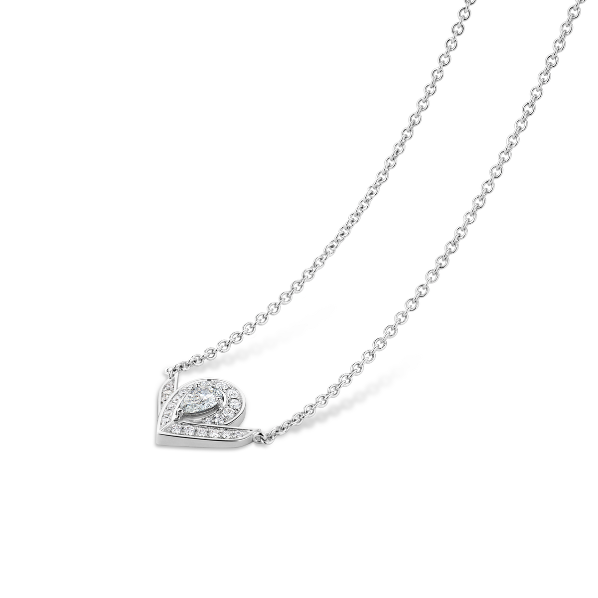 CHAUMET - Joséphine约瑟芬 - 项链 - 白金吊坠，钻石 - 085143