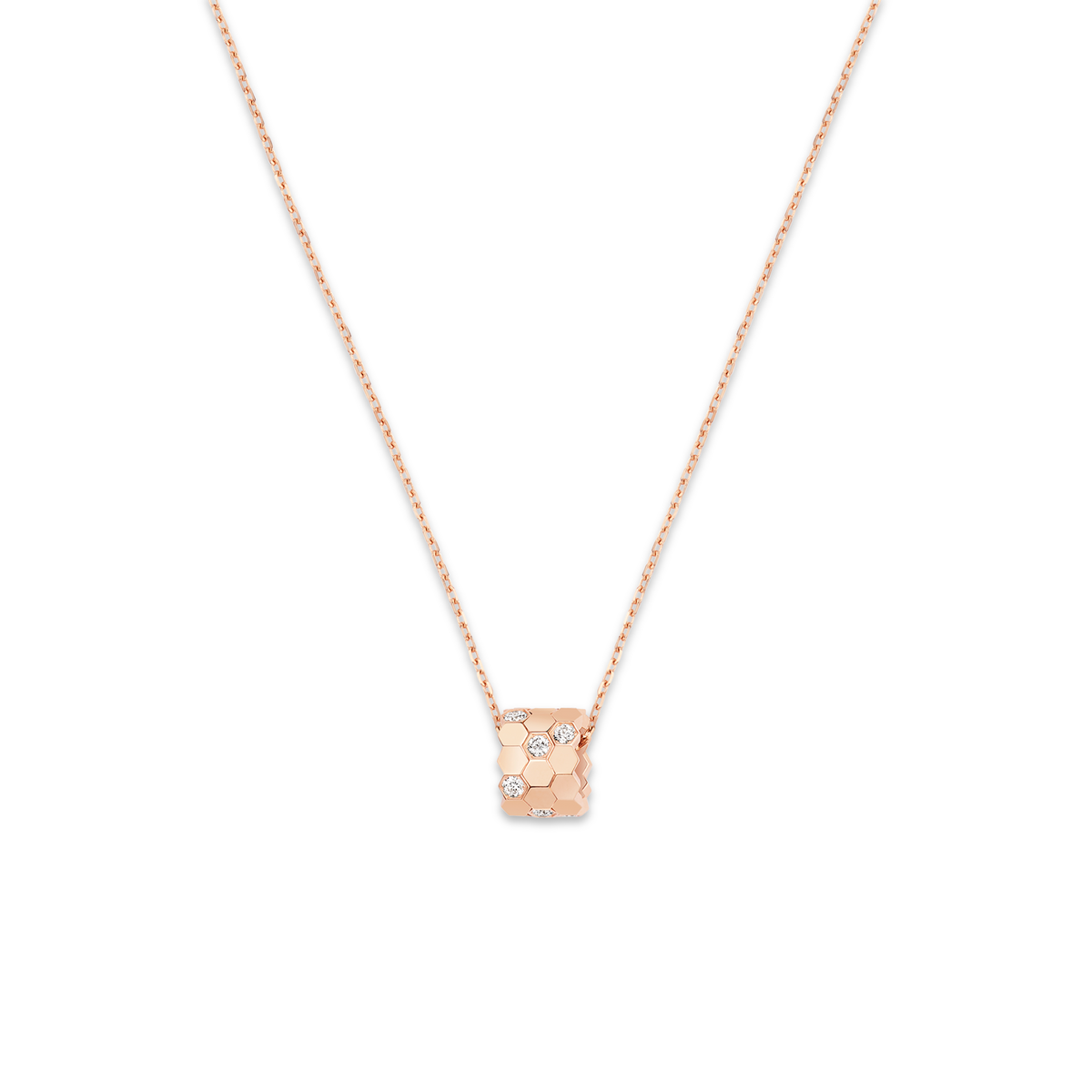 CHAUMET - Bee de Chaumet蜂格 - 项链 - 玫瑰金吊坠，小号，钻石 - 085156