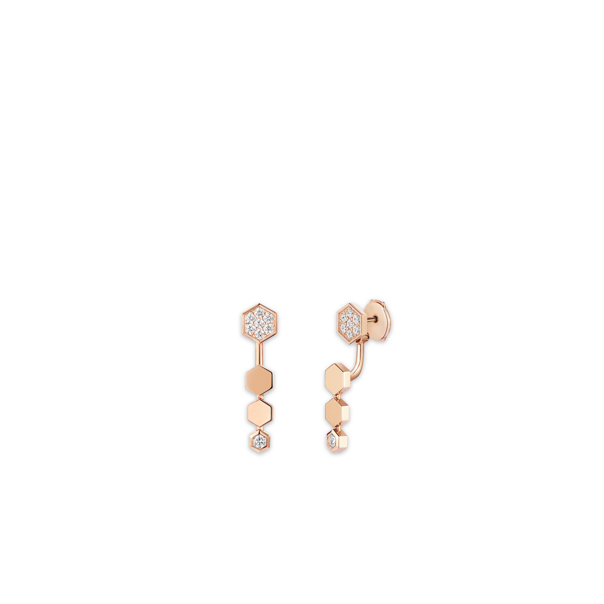 CHAUMET - BEE DE CHAUMET - EARRINGS - Rose gold earrings, diamonds - 085202