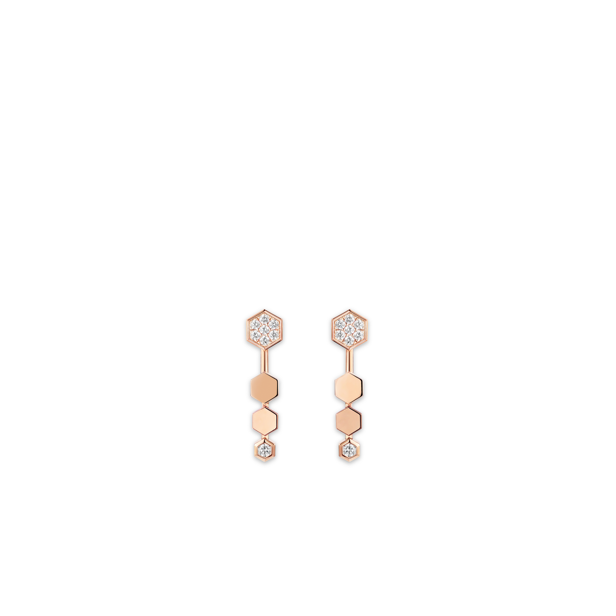 CHAUMET - BEE DE CHAUMET - EARRINGS - Rose gold earrings, diamonds - 085202