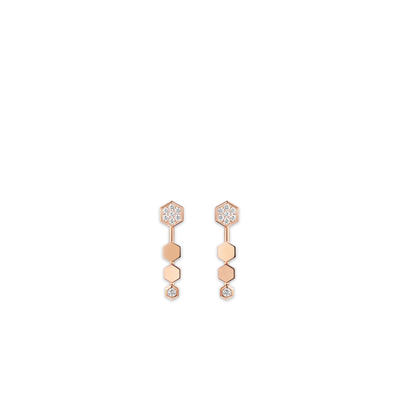 CHAUMET - BEE DE CHAUMET - EARRINGS - Rose gold earrings, diamonds - 085202