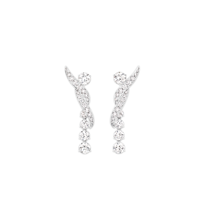 CHAUMET - LIENS - BOUCLES D'OREILLES - Boucles d'oreilles en or blanc, diamants - 085221