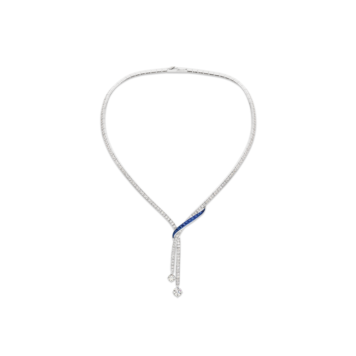 CHAUMET - LIENS - COLLIER - Collier en or blanc, saphirs et diamants - 085227
