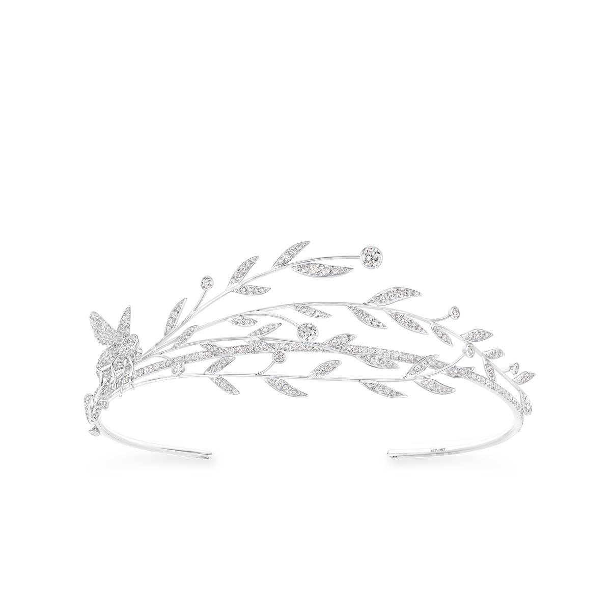 CHAUMET - LAURIER - ORNEMENT - White gold tiara, diamonds - 085252