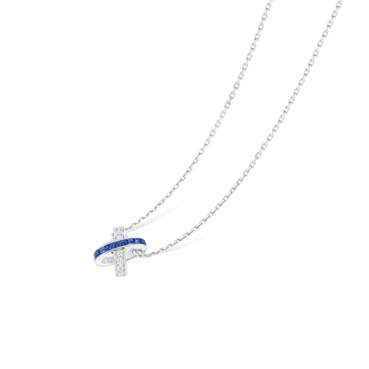 CHAUMET - リアン - ペンダント - ペンダント、ホワイトゴールド、サファイア、ダイヤモンド - 085839