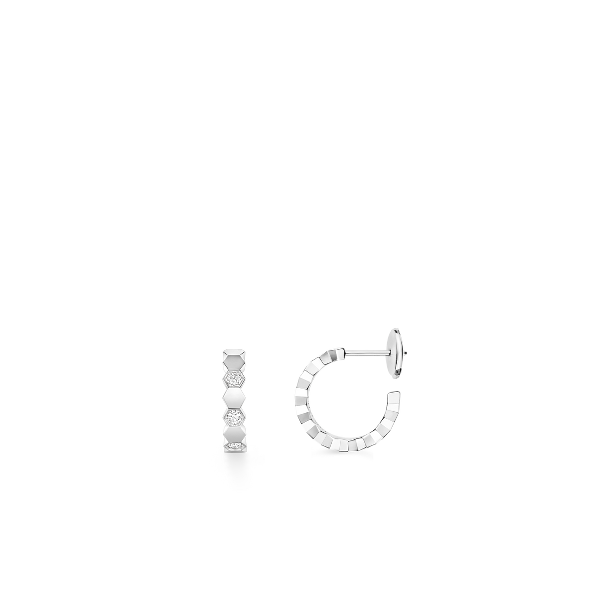 CHAUMET - BEE DE CHAUMET - EARRINGS - White gold hoop earrings, diamonds - 085271