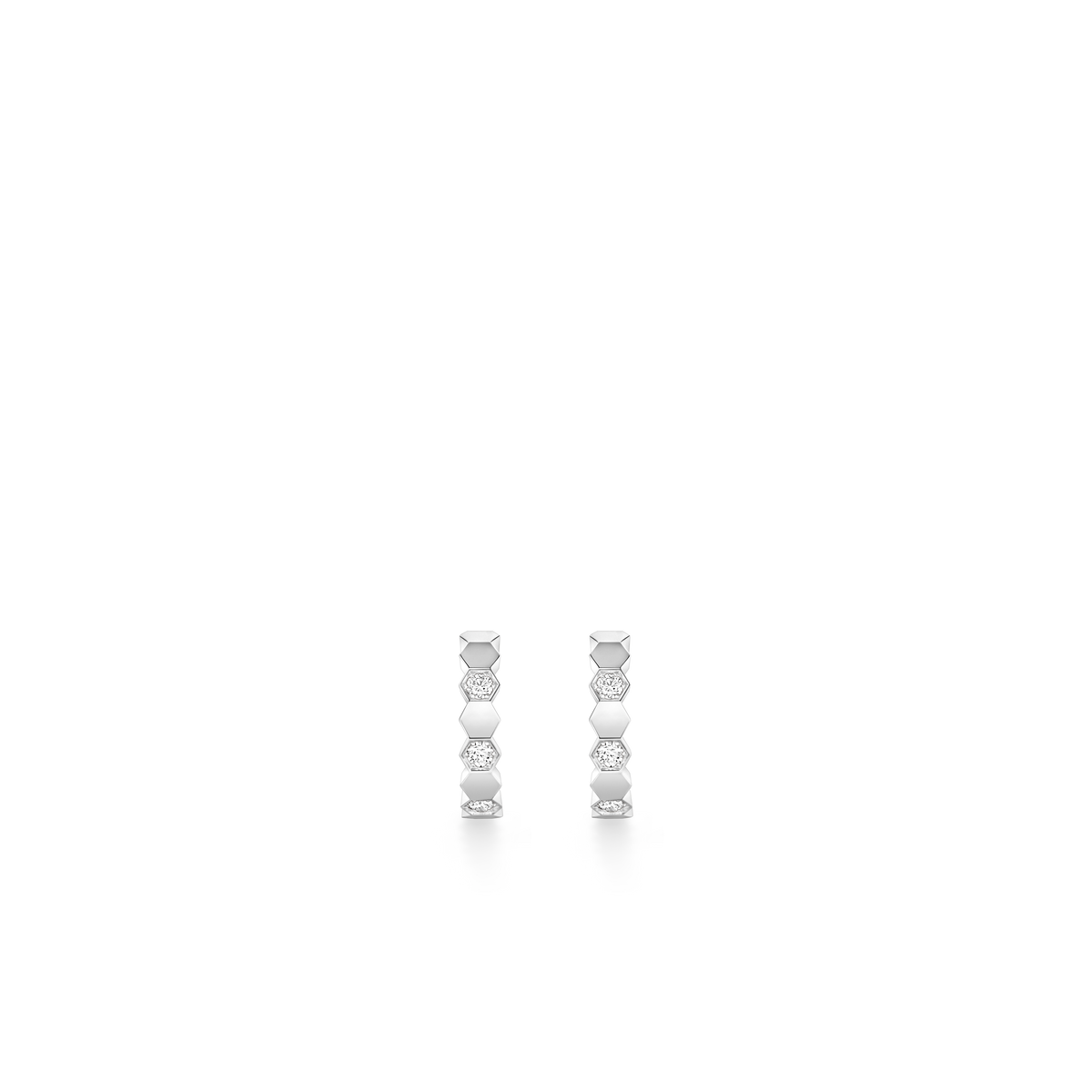 CHAUMET - BEE DE CHAUMET - EARRINGS - White gold hoop earrings, diamonds - 085271