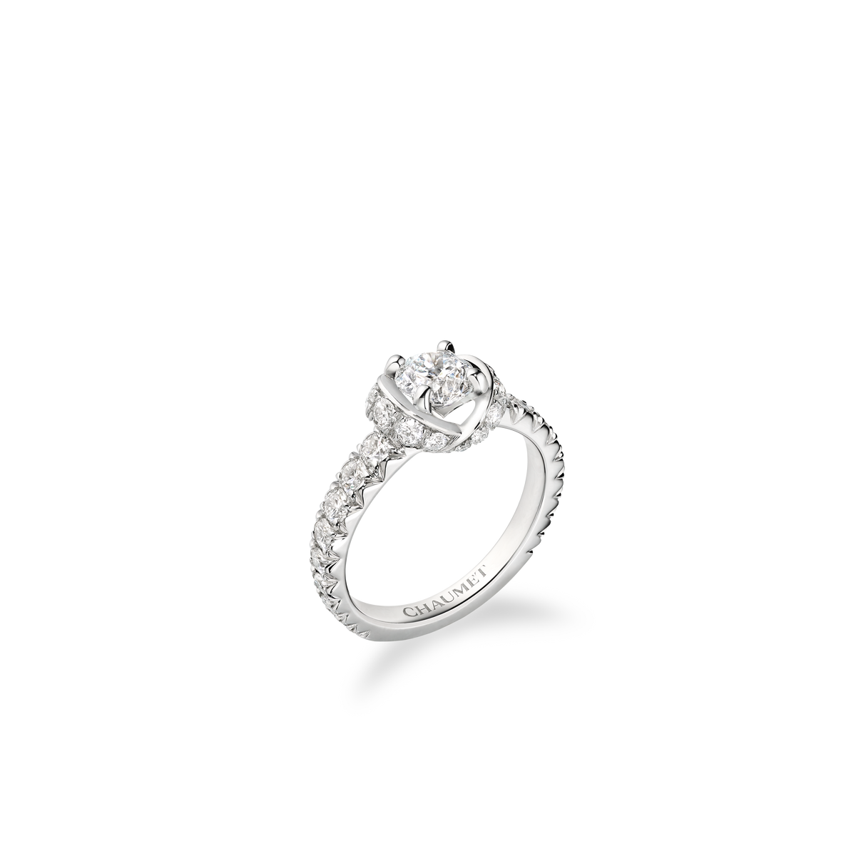 CHAUMET - Liens缘系·一生 - 戒指 - 铂金钻戒，0.50克拉钻石，钻石 - 085356