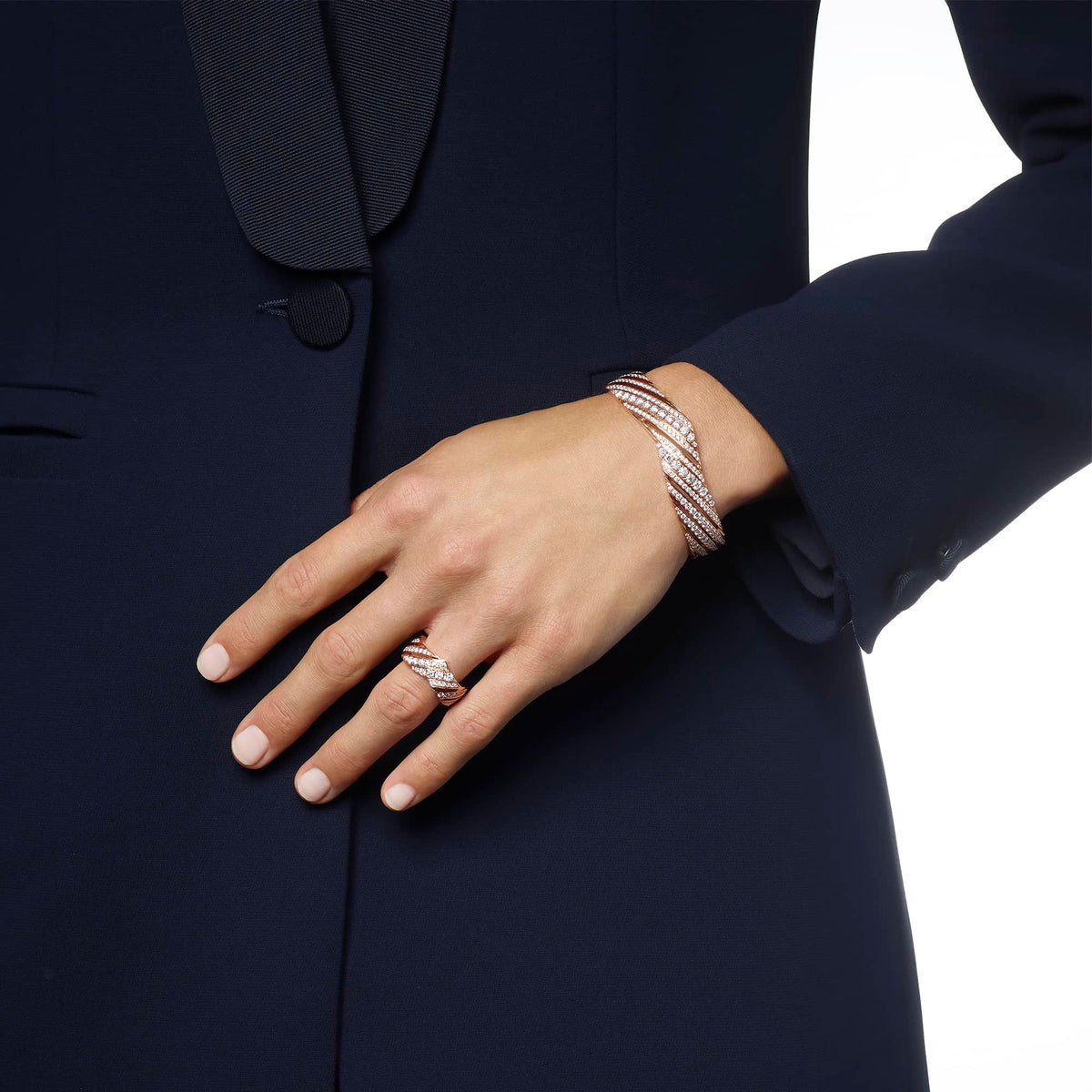 CHAUMET - JOSÉPHINE - RING - Rose gold ring, diamonds - 085357