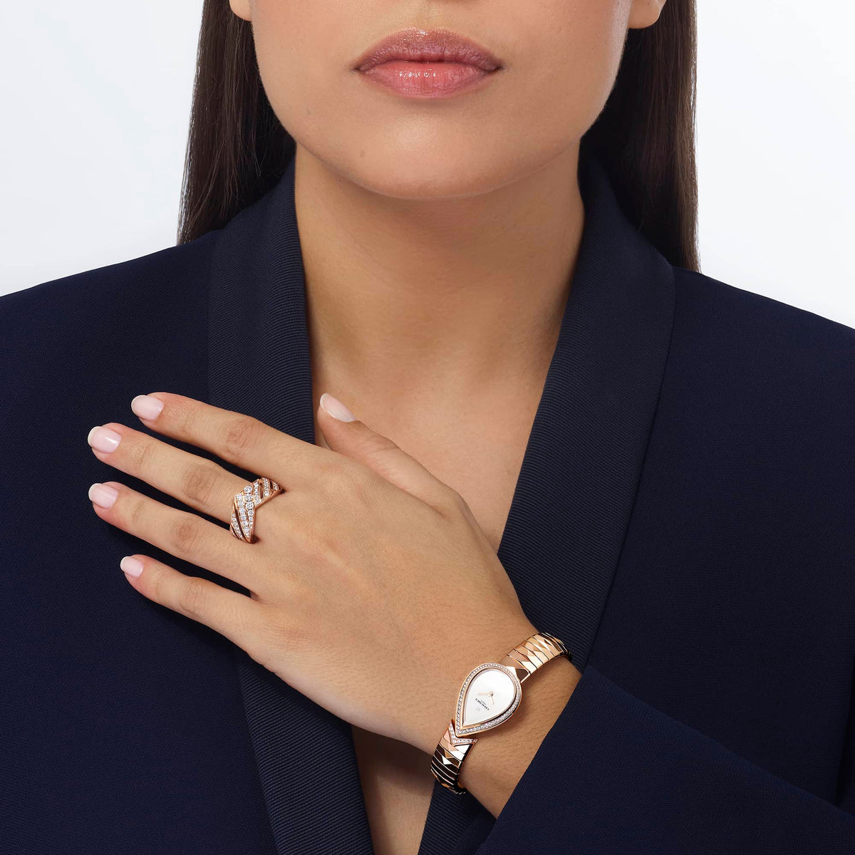 CHAUMET - JOSÉPHINE - RING - Rose gold ring, diamonds - 085357