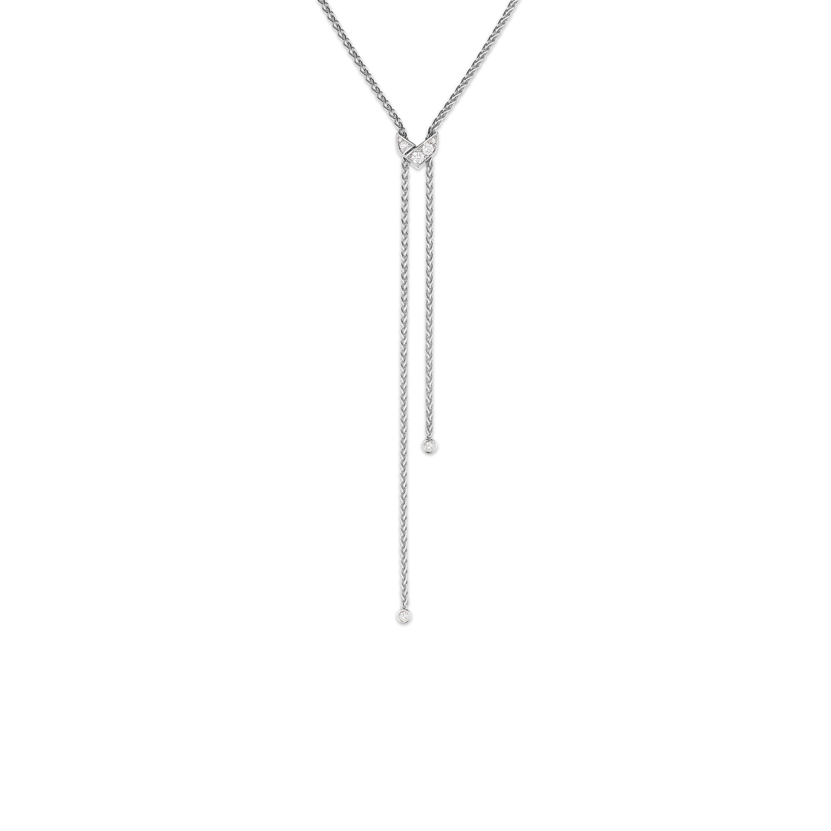 CHAUMET - Joséphine约瑟芬 - 项链 - 白金吊坠，钻石 - 085358