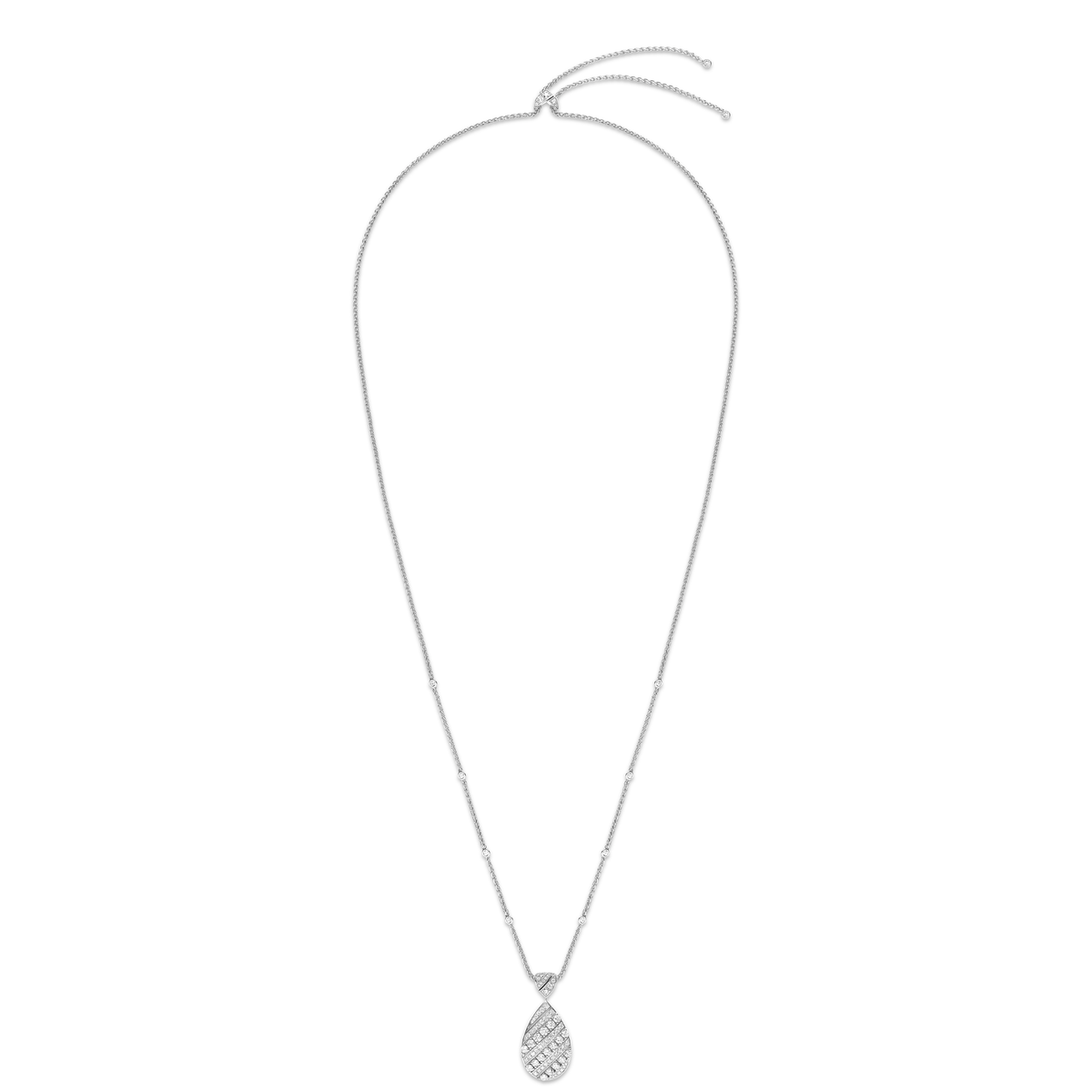 CHAUMET - Joséphine约瑟芬 - 项链 - 白金吊坠，钻石 - 085358