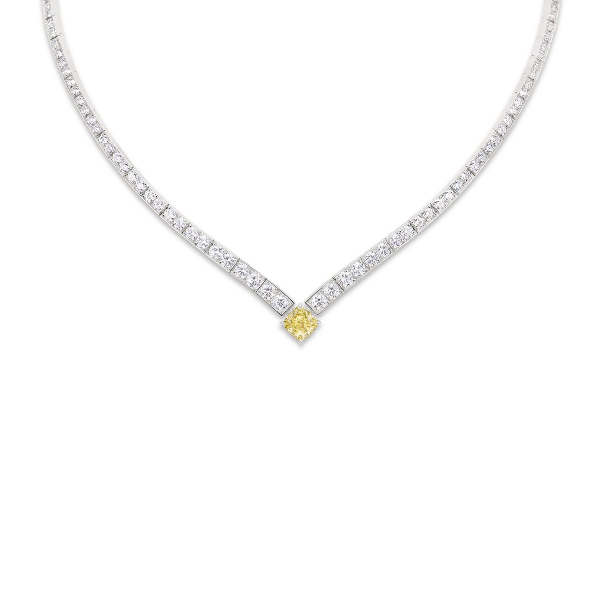 CHAUMET - جوزفين - عقد - عقد من الذهب الأبيض، حجر ألماس أصفر وألماس - 085370
