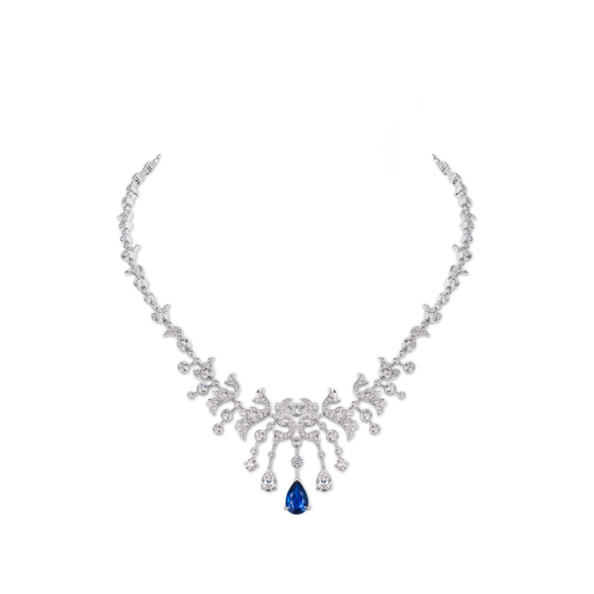 CHAUMET - JOSÉPHINE - COLLIER - Collier en or blanc, saphir et diamants - 085377