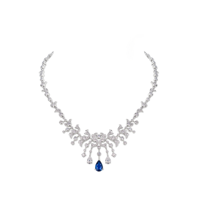 CHAUMET - JOSÉPHINE - COLLIER - Collier en or blanc, saphir et diamants - 085377