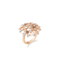 Rose gold ring, diamonds