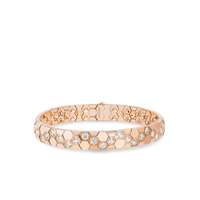 Bracelet en or rose, diamants